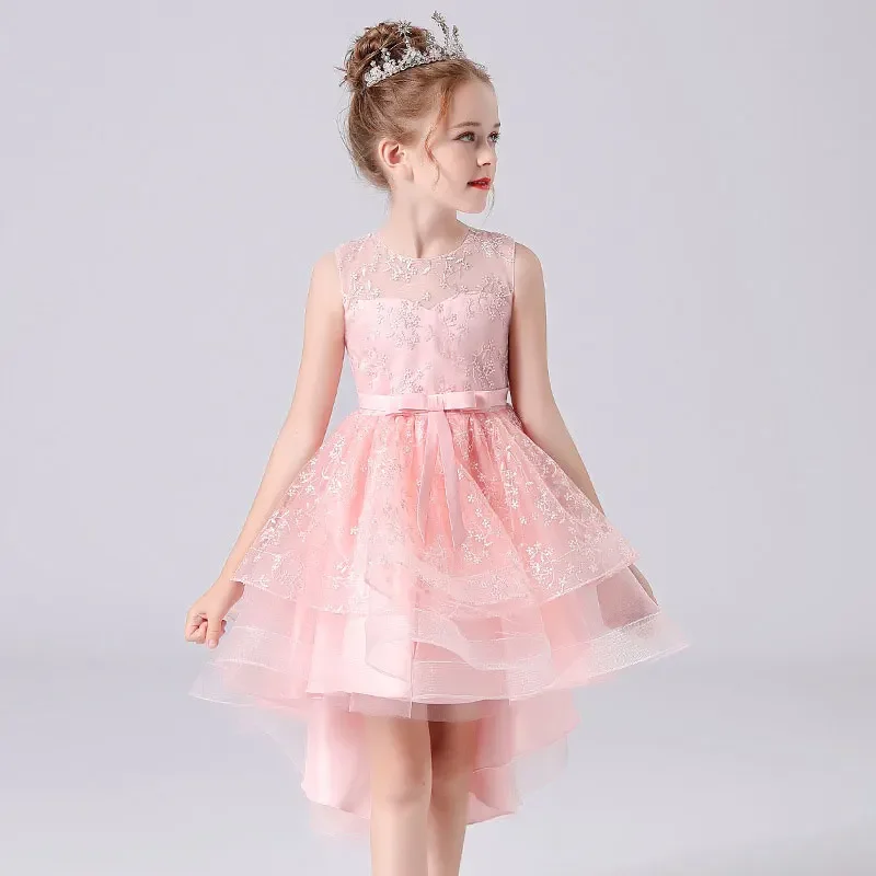 

Lace Children Girls Bridesmaid Dresses Summer Princess Dress for Girls Sleeveless Fashion Girls Party Dresses 3-12 Years