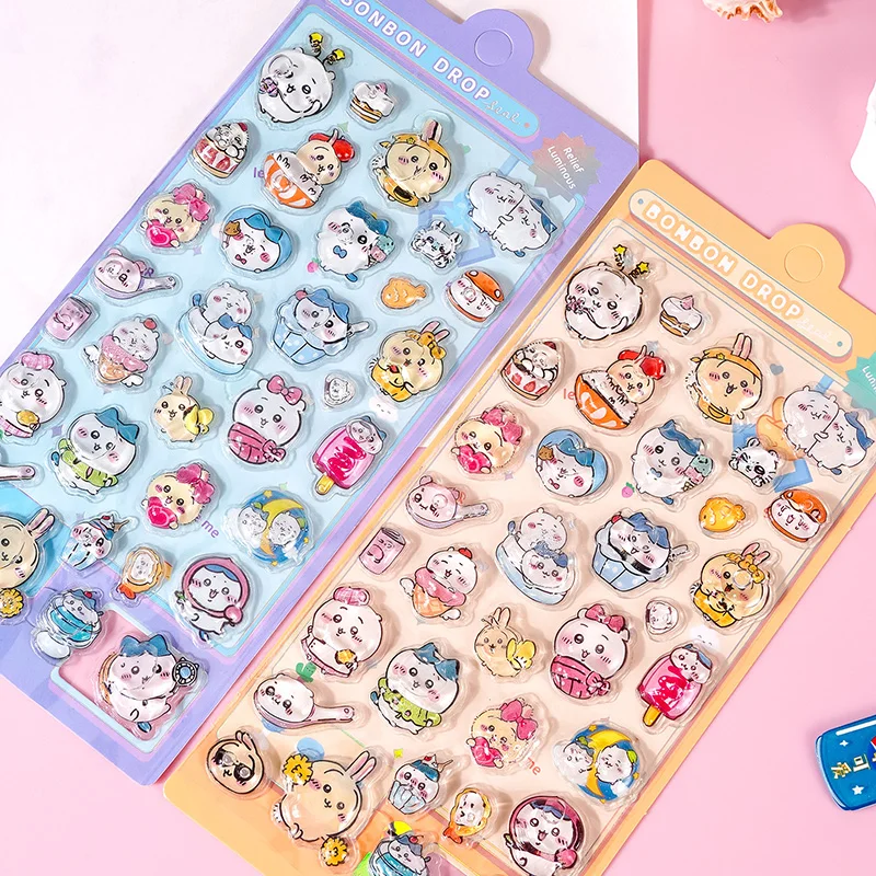 Snoopy Pegatinas 3D Dibujos animados Sanrio Bonbon Gota Sello Pegatinas para álbum de recortes Pegatinas para fiesta de Navidad Calcomanía para computadora portátilンンوsko
