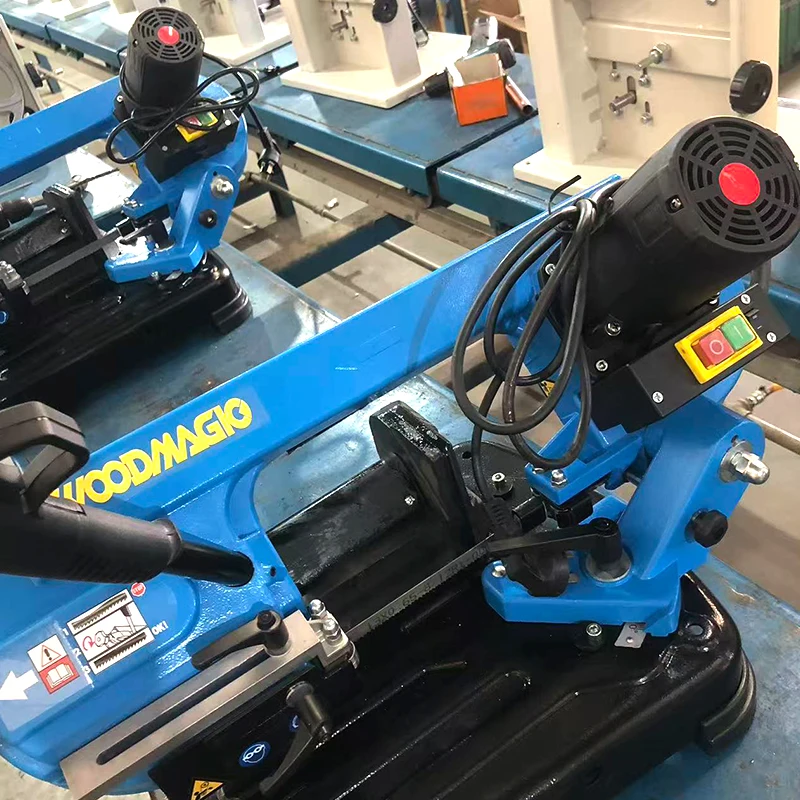 Portable Metal Cutting Band Saw Machine 105mm Maximum Sawing Capacity Horizontal Miter Angle Cutting Band Saw Machine