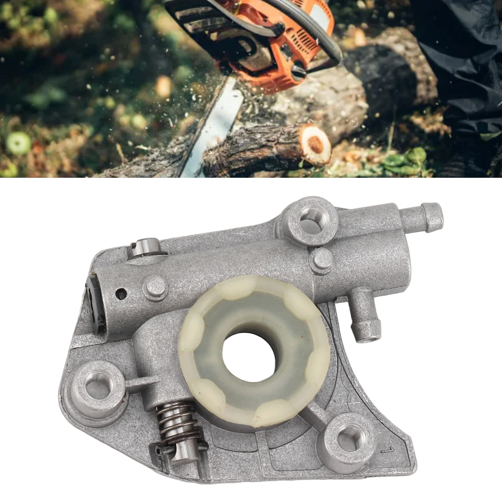 Chainsaw Worm Oil Pump Aluminum Iron Worm Oil Pump Replacement Simple Installation Stable Wide Compatibility for CS3200 CS3500
