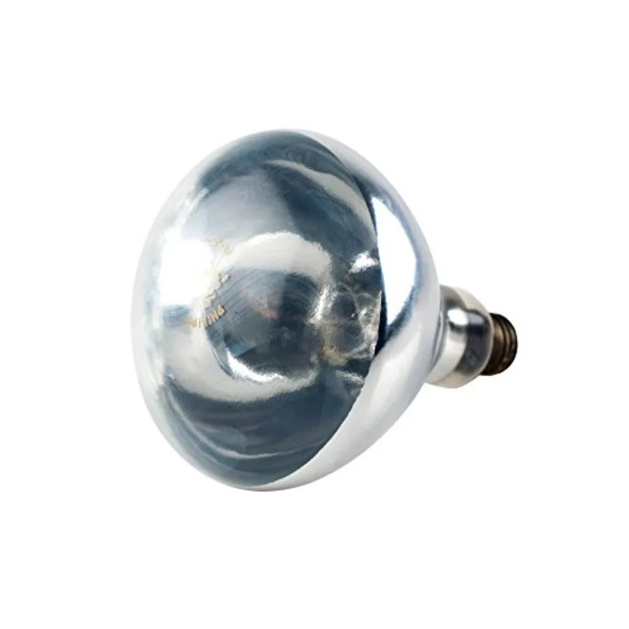 BR40 Heat Lamp Light Bulb: 250-Watt, Infrared, E26 Medium Screw Base