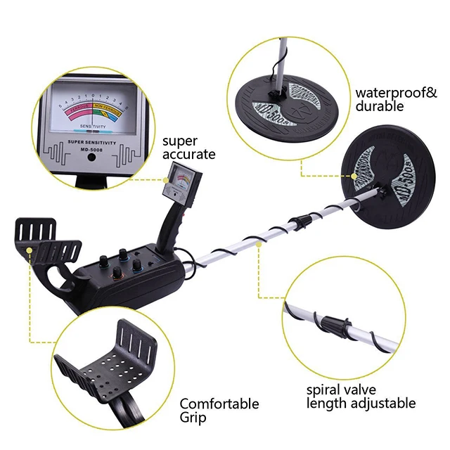 Md5008 Bodens uch metall detektor/Gold detektor/Schatzsucher-Test gerät für Goldmünzen