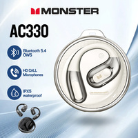 Monster AC330 Wireless Headphones OWS HiFi Stereo Open Bluetooth 5.4 Earphones with Mic Call Noise Reduction Sports Waterproof