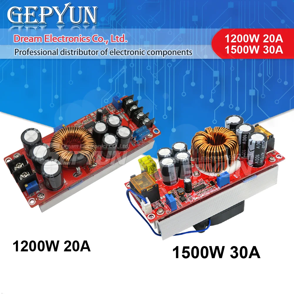 1200W 20A/1500W 30A DC-DC Boost Converter Step Up Power Supply Module Constant Current