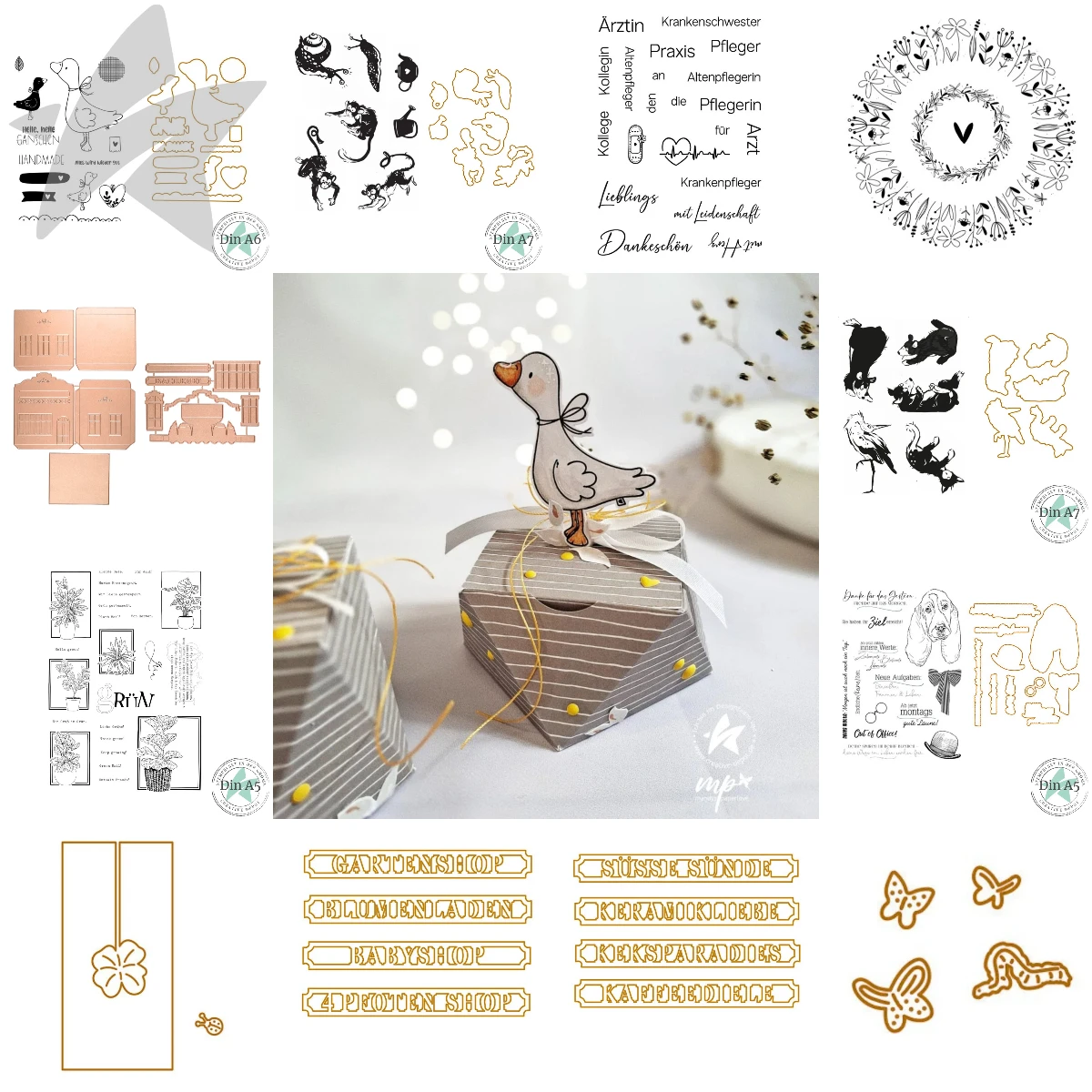 Goose Stamps 2026 Neue Metall-Stanzformen für DIY Scrapbooking, Basteln, Fotoalbum-Vorlage, handgefertigte Dekoration