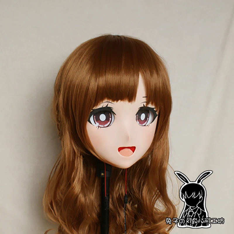 (RB6505) Kwaliteit Handgemaakte Vrouwelijke Hars Cosplay Japanse Rollenspel Anime Kigurumi Crossdress Pop Transgender Masker