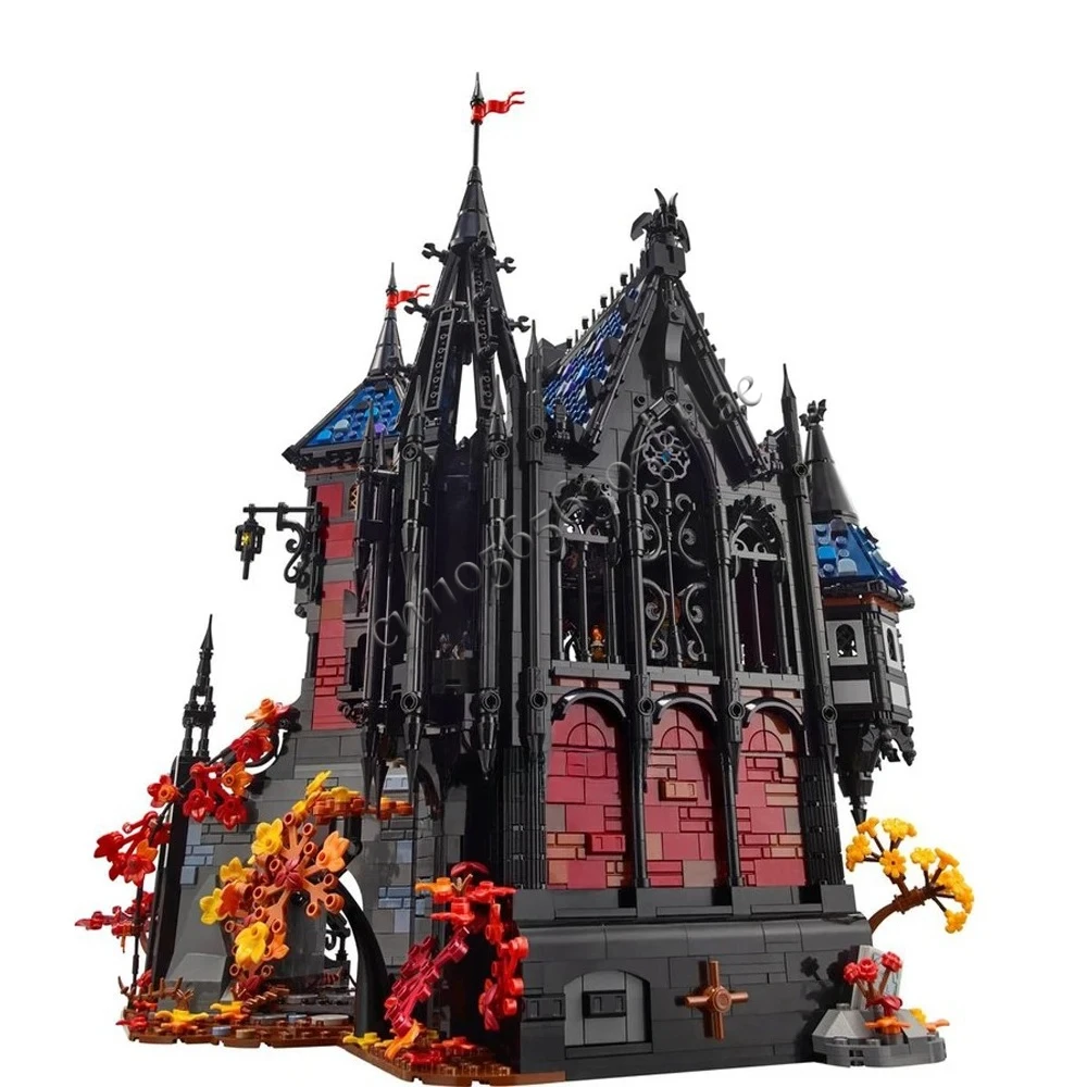 4060 Uds. Ciudad de Halloween Venta caliente vista a la calle Moc transilvania modelo de aventura DIY Ideas creativas juguete rompecabezas regalo bloques de ladrillos