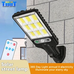 108COB Solar Street Light Outdoor Wireless Solar Outdoor Waterproof LED Wall Lamp Motion Sensor 3 Modes Garden Porch Decor Light