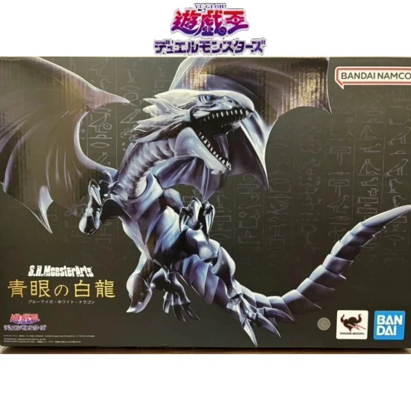 New In Stock Original Bandai S.H.Monster Shm Arts Yu-Gi-Oh Duel Monsters Blue-Eyes White Dragon Action Figure Model Toys