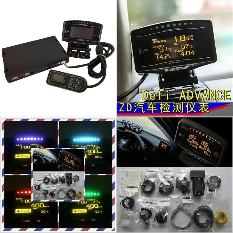 Style Advanced  Digital Gauge 10 in 1 Multi Function Car Racing Meter Multi Color Display for Auto Modified