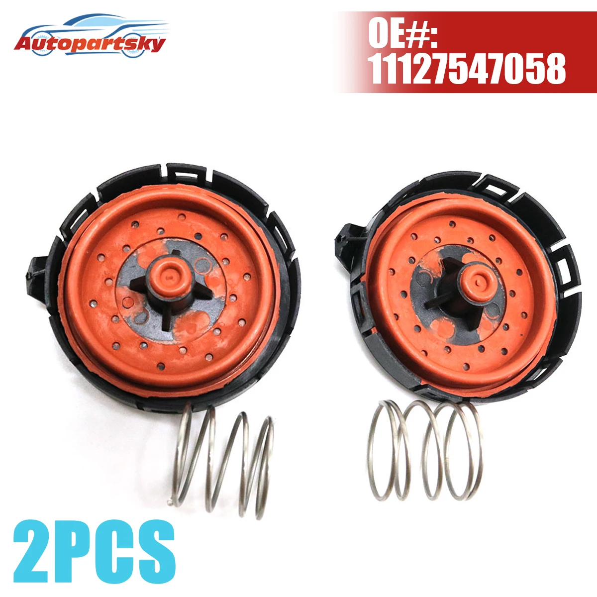 2PCS PCV Valve 11127537733 7537733 11127547058  for BMW 545i 2004 2005 550i  645ci 650i 745i 750i ALPINA B7 X5 2003-2010