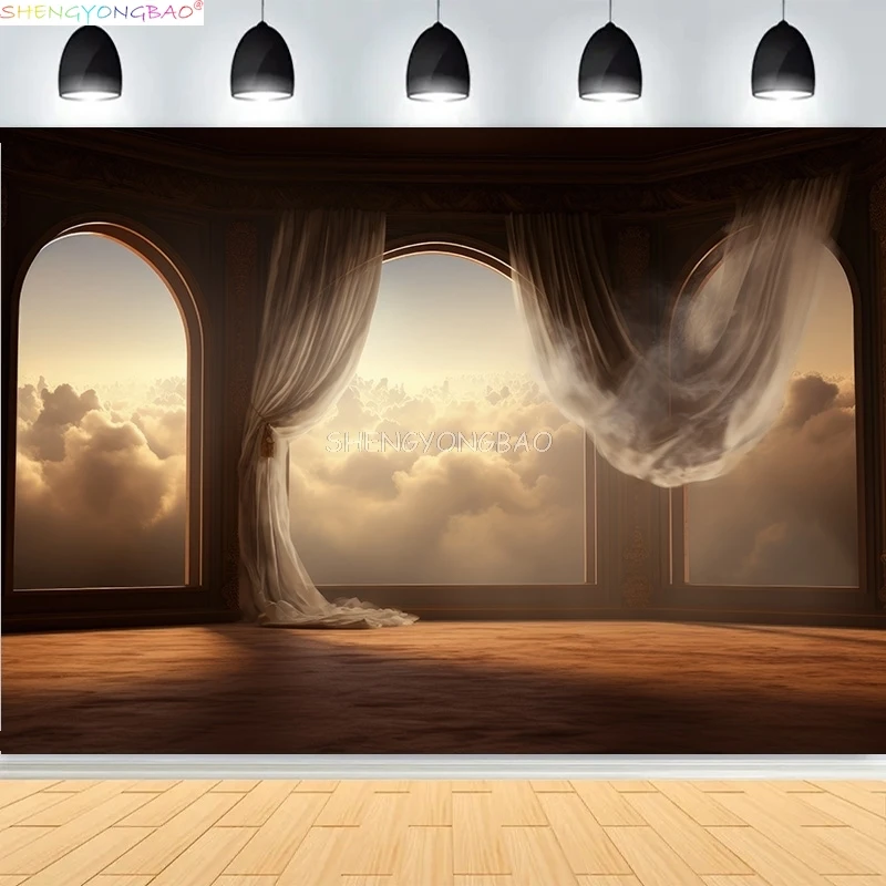 

Interior Wall And Floor Mouldings Photography Backdrops Retro Joinery Wood Paneling Palace Wedding Photo Studio Background OR-17