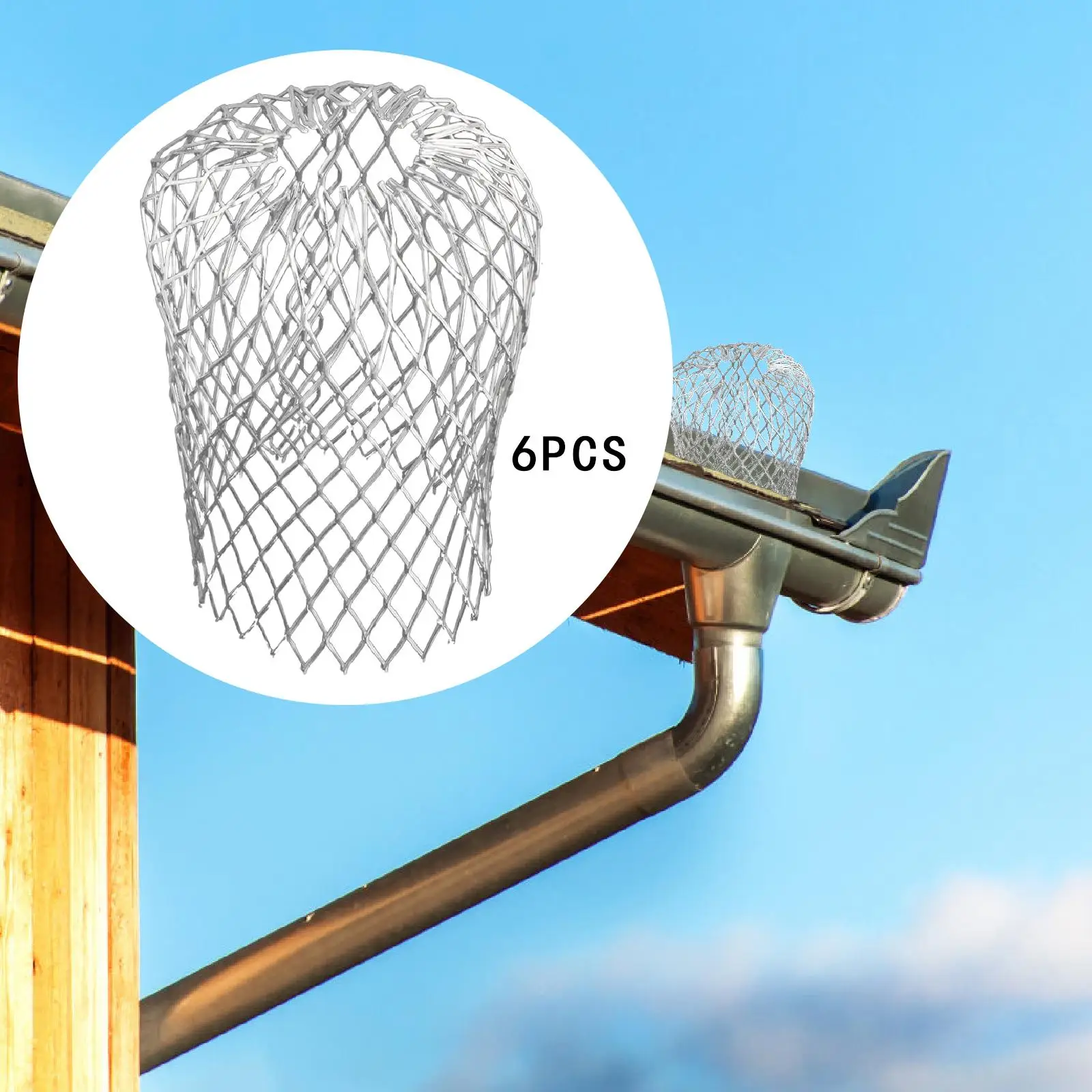 Gutter Block Mesh Guard Aluminum Debris Downspout Filter for Outdoor Drain Cover Terrace Garden Use