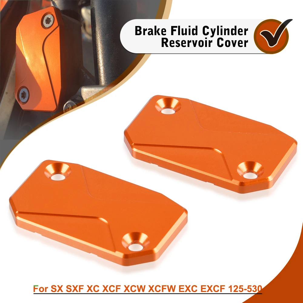 

For KTM SX SXF XC XCF XCW XCFW EXC EXCF 125 150 250 300 350 400 450 530 Front Brake Reservoir Fluid Cover Cap Guard Protector