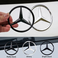 1pcs 9cm ABS Car Rear Decal Trunk Emblem Sticker For Mercedes Benz S320 W164 W203 W204 W168 C180 E320 A200 CLA CLK CLS ML