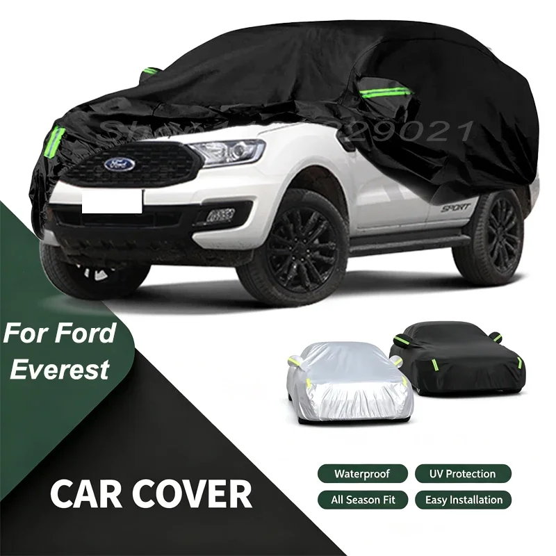 Car Cover For Ford Everest Waterproof Dustproof Outdoor Protection, UV Snow Sun Resistant Auto Exterior Cover Car Sunshade