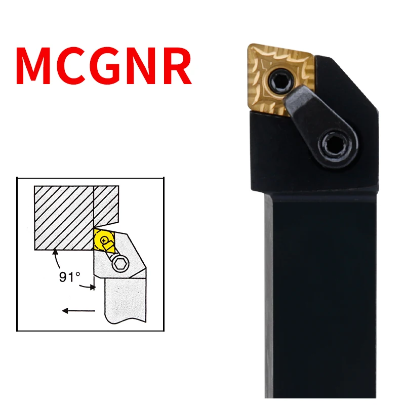

MCGNR/L Инструментальный стержень с ЧПУ, 91 градусов, внешний токарный инструмент, твердосплавные алмазные лезвия CNMG, частицы MCGNR2020 MCGNR2525 MCGNR3232