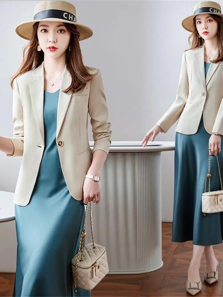 Cleanfit Sle Commute ort Suit Jaet المرأة Ele التخسيس حجم صغير Busin طويل Sve irt الإنتاج الصيني