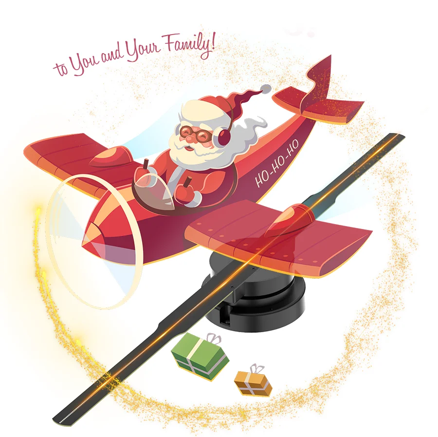 42 سنتيمتر واي فاي ثلاثية الأبعاد جهاز عرض هولوجرام مروحة التحكم عن بعد واي فاي ثلاثية الأبعاد جهاز عرض (بروجكتور) ليد عرض لاعب الثلاثية الأبعاد الإعلان العارض #2