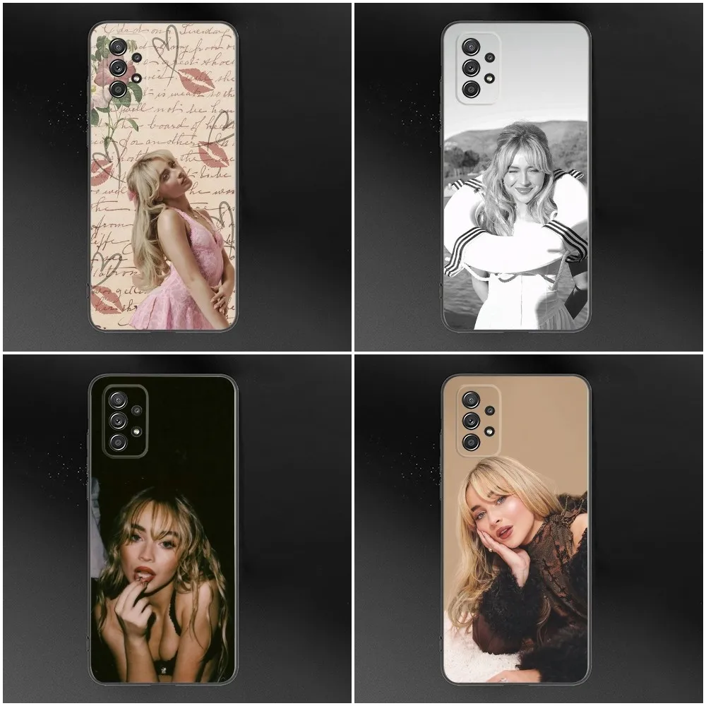 

S-Sabrina C-Carpenter Phone Case For Samsung Galaxy S25,S24,S21,S22,S23,S30,Ultra,S20,Plus,Fe,Lite,Note,10,9,5G Black Cover