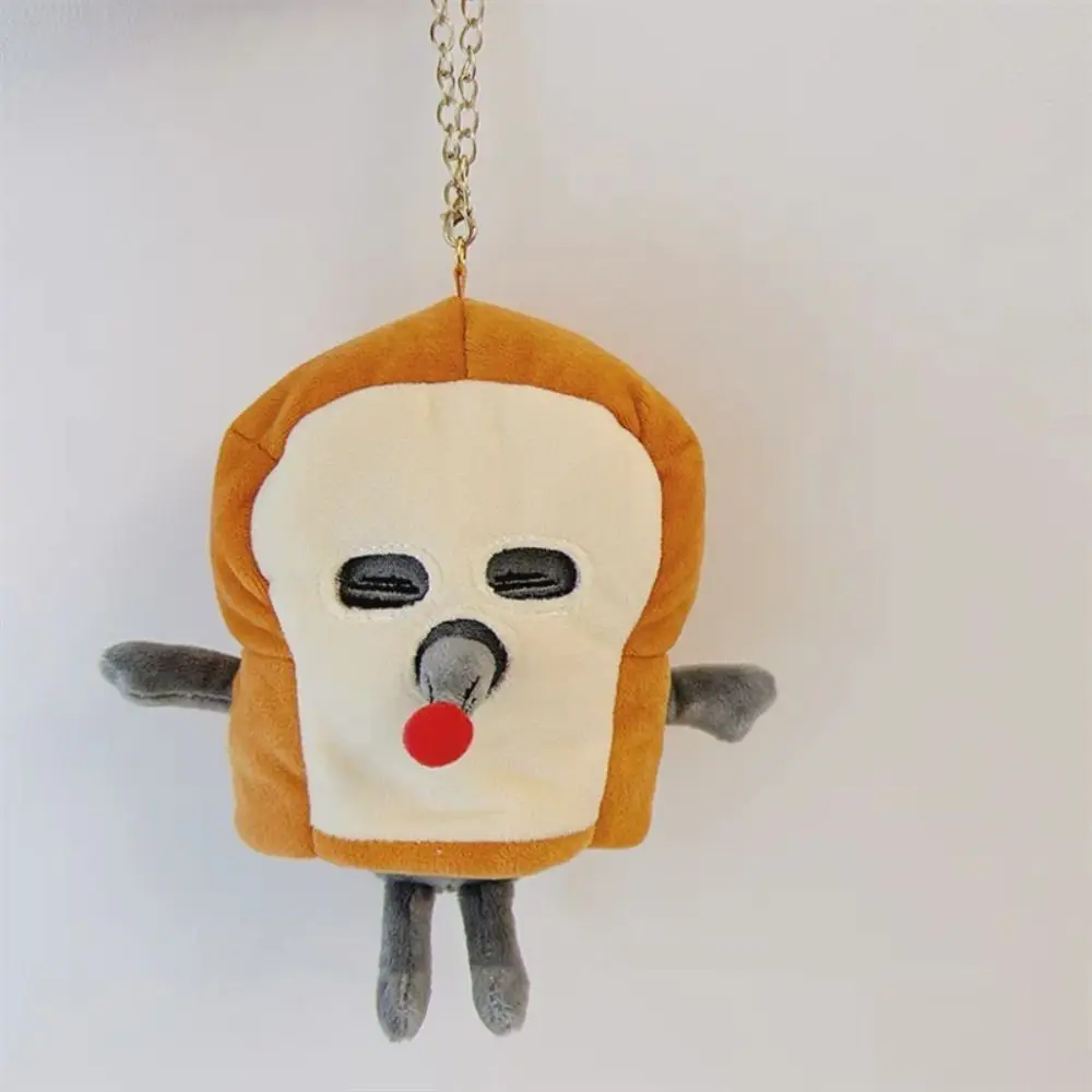 Anime Action Figure Head Cover Bread Thief Keychain Plush Toy Bag Pendant Cute Doll Kawaii Detachable Car Key Ring Children