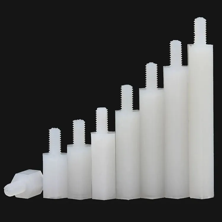 5~50Pcs M2 M2.5 M3 M4 M5 M6 White Nylon Standoff Hex Male Female Standoff Board Threaded Pillar Spacing Screw Nut