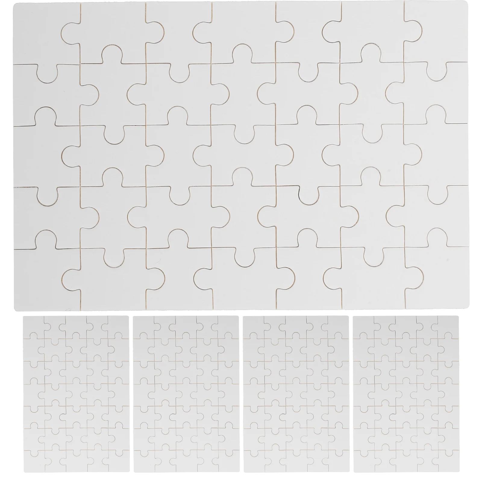 5 set sublimazione Blanks puzzle fai da te Thermal Heat Press Transfer Craft per bambini adulti