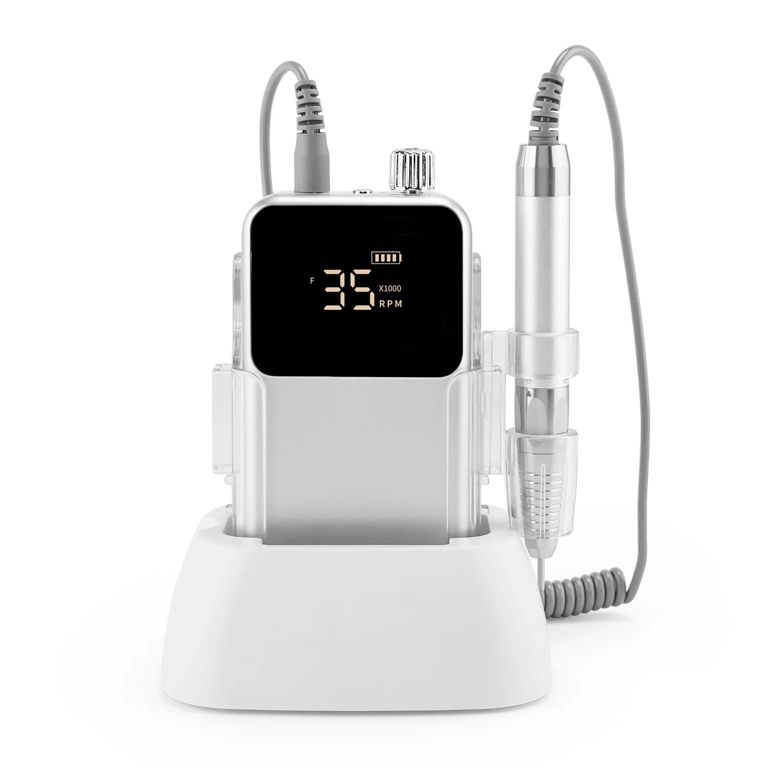 

Новая перезаряжаемая портативная бесщеточная пилочка для ногтей мощностью 85 Вт, 35000 об/мин, беспроводная профессиональная бесщеточная маникюрная дрель