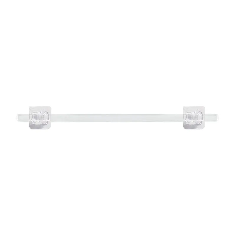 

Kitchen hook hanging rod transparent non-punching kitchen utensils small objects hanger shelf gloves acrylic storage rack