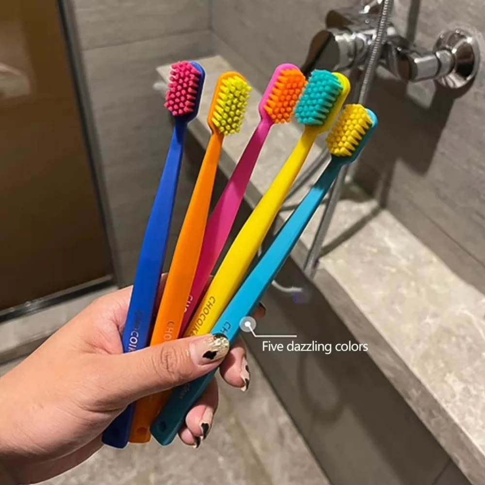 5pcs Ultra Soft Toothbrush Home Travel Portable Dental Clean Soft Bristle Interdental Tooth Brush Oral Hygiene for Deep Cleaning