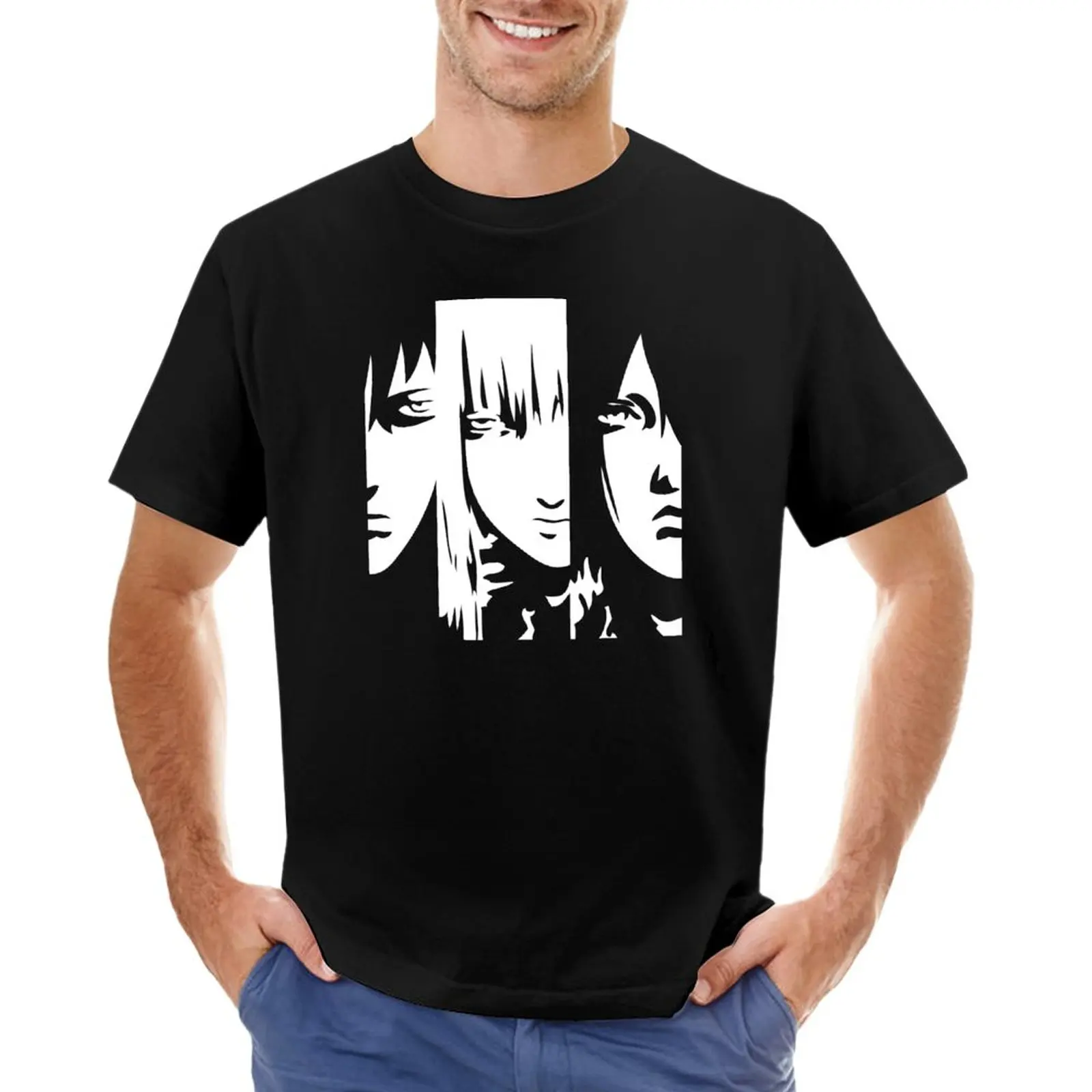 Blame Stencil Anime T-Shirt cute clothes black t shirts custom t shirts quick drying shirt plain black t shirts men