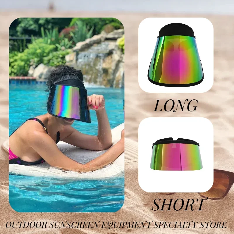 Rainbow Summer Golf Cap for Ladies Beauty Sun Hat UV Protect Hot Selling Luxury Pack Empty Top Breath Cooling Beach Sun Visors