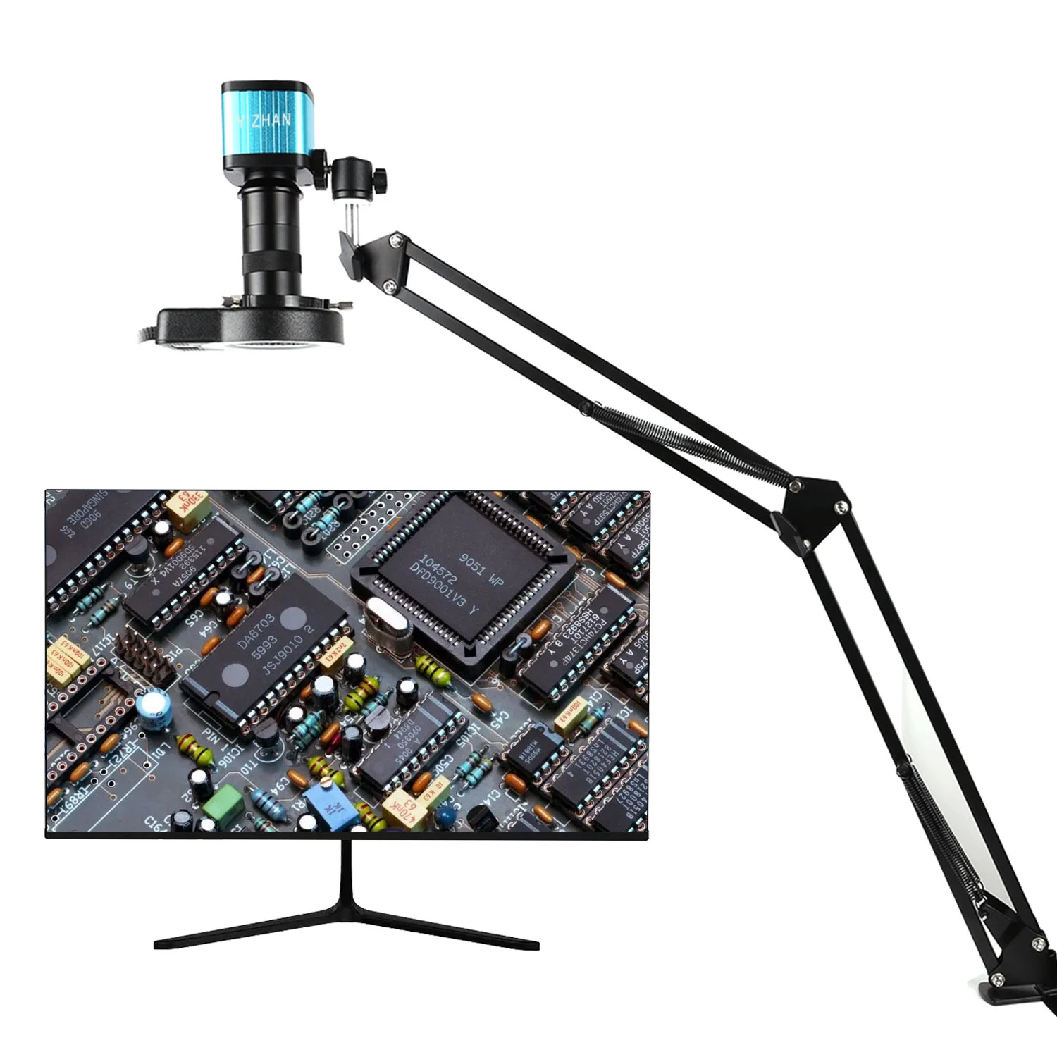 Electronics Microscope For Soldering VGA/USB HDMI Microscope Camera 1080P 48/38/13MP 130X Zoom Lens LED Light Stand Cell Repair