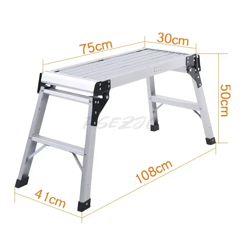 Multi  Functional  Aluminum Alloy  Household Car  Wash Stool  Decoration Portable Folding Tool Climbing Platform Two-step Ladder