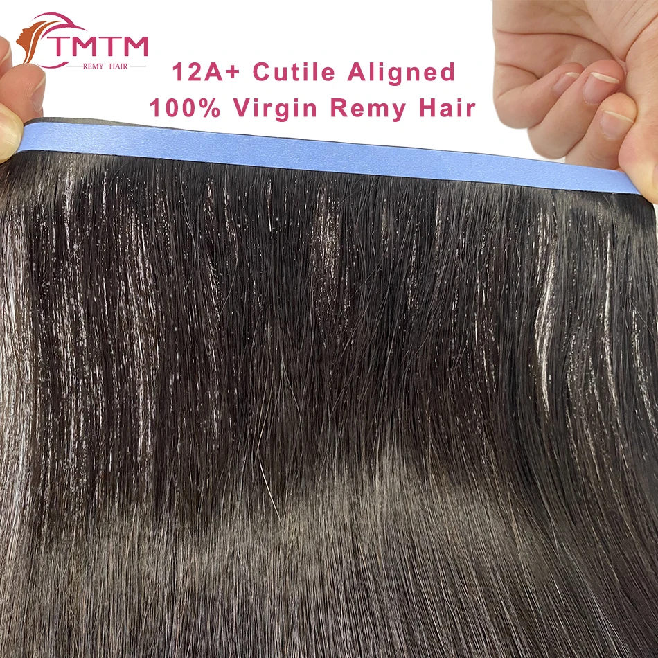 Pita Eropa dalam pita rambut manusia kain pada kain tanpa potongan mulus lebar 40cm 25g/PC 17 warna ekstensi rambut Virgin Remy asli