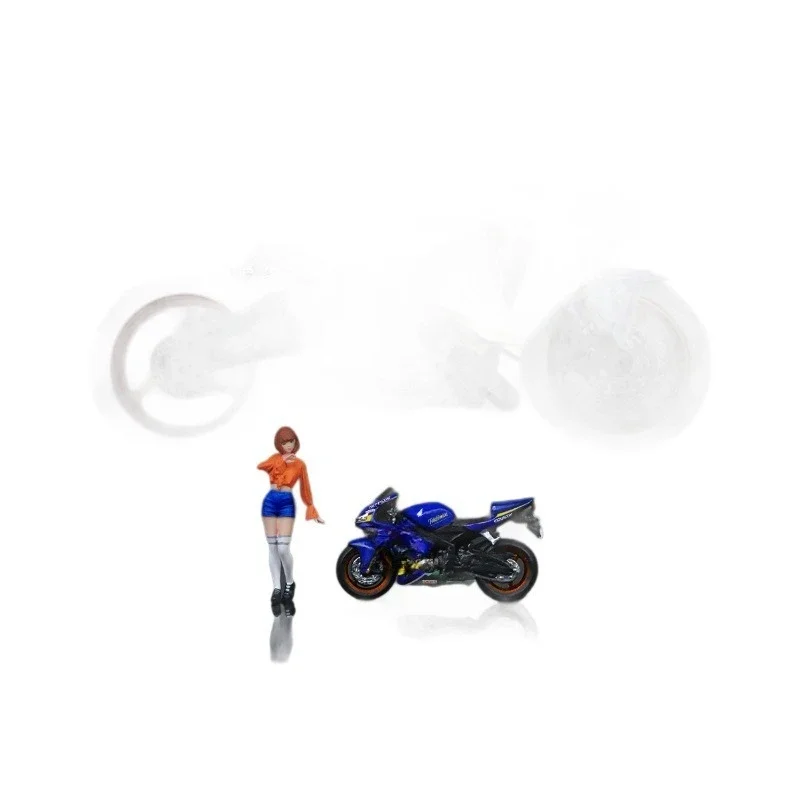 

1:64 Honda CBR600RR blue girl motorcycle doll set resin mold