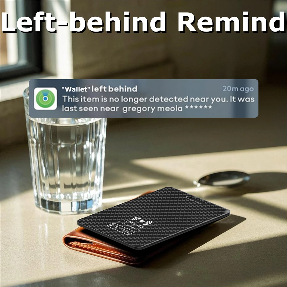Wallet Tracking Card GPS Location Smart Anti-Loss Tag For Smart Phone Find My Bluetooth-Compatible Device Wireless Charging