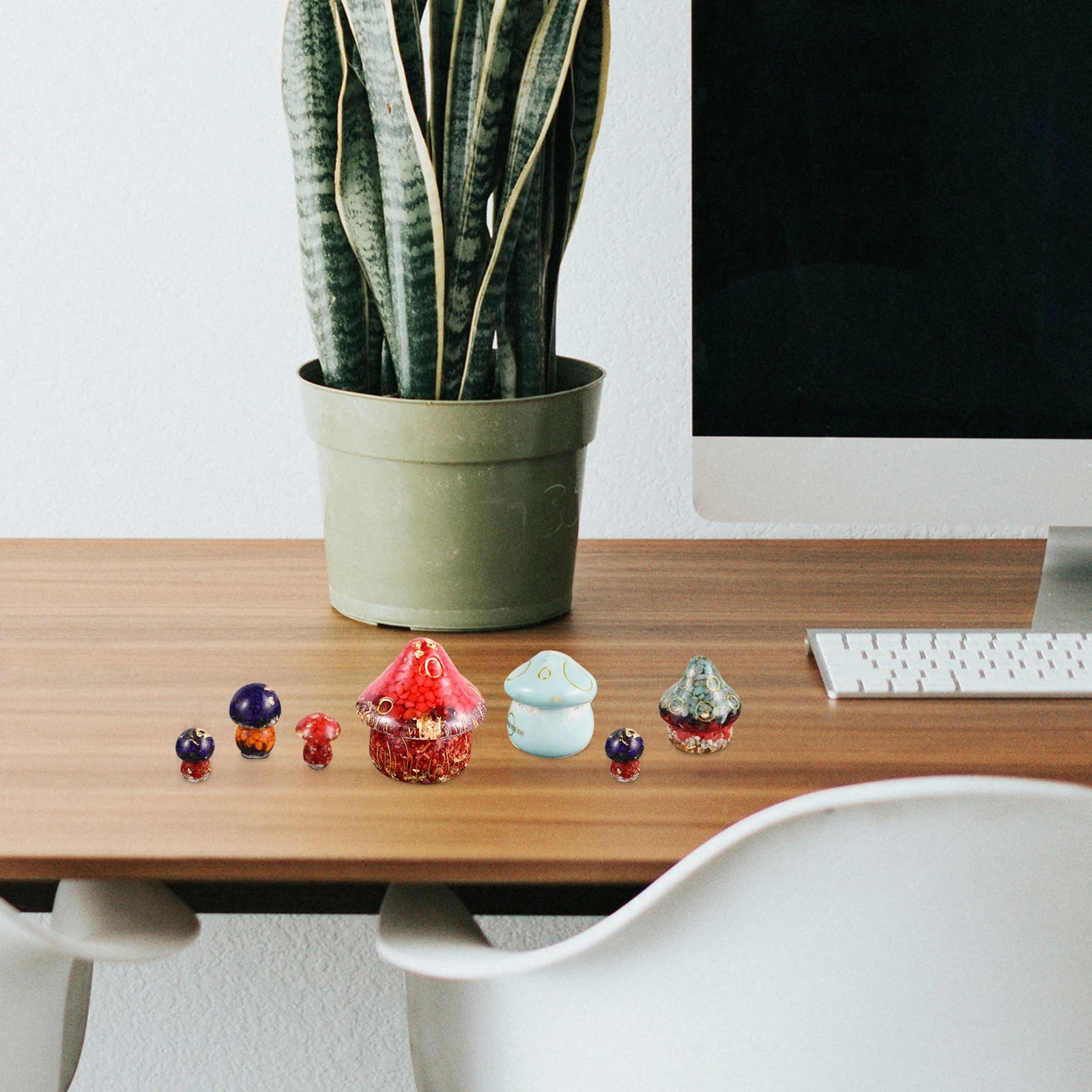 

7Pcs Silicone Mushroom Shape Mold for Craft DIY Trinket Tray Making Decorative Plate Smooth Non-Stick Epoxy Casting Supply