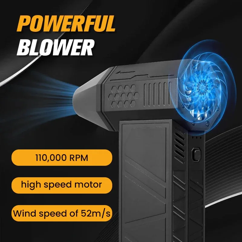 Imagem -02 - Mini Turbo Jet Fan com Alta Velocidade Duto Poderoso Ventilador Ventilador Violento Ventilador Elétrico Air Blower Jetdry 110000rpm 45 m s