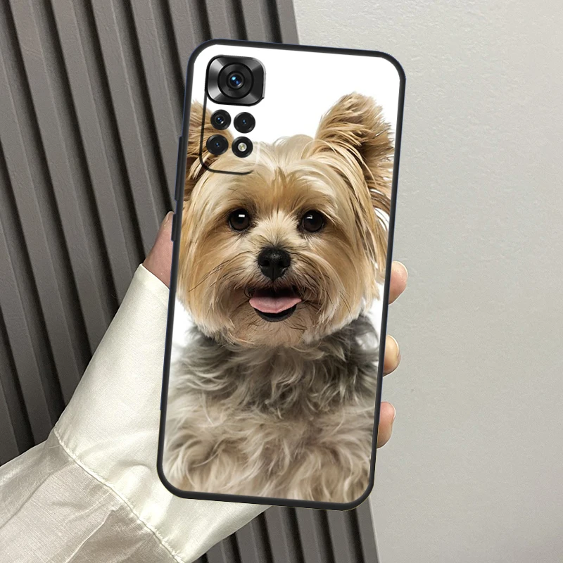 요크셔 테리어 강아지 케이스, 샤오미 레드미 노트 10 프로 노트 11 8 9 12 프로 11S 10S 8T 레드미 10C 12C 9C 9T 커버