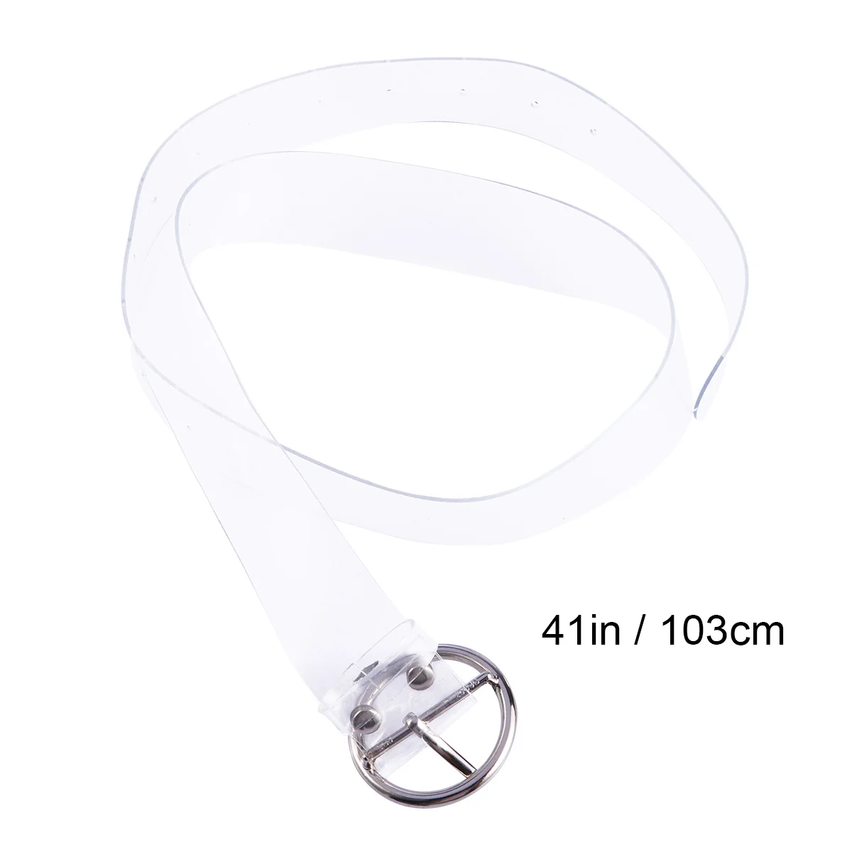 여성용 라운드 모양 버클 벨트 경량 수분 흡수 편안한 캐주얼 청바지 용 투명 벨트 밀리터리 바지