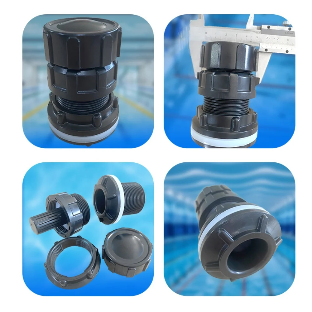 2-in-1 Pool Sand Filter Drain Valve 2 Inch ABS Leakproof With Filter Screen For Easy Maintenance Pool Equipment Parts