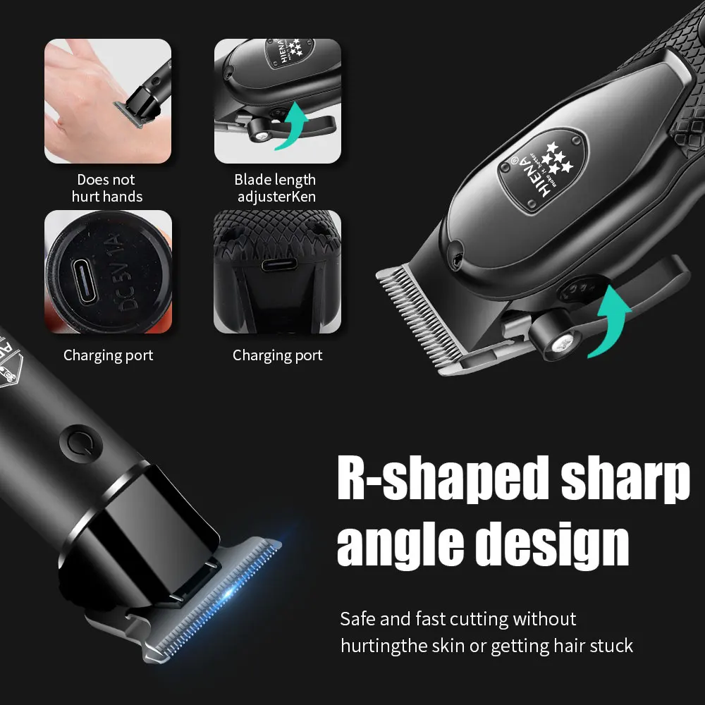 hiena Hair Clipper Kit for Men Electric Shaver Hair Trimmer Professional Cutting Machine Hair Trimmer with LCD Digital Display