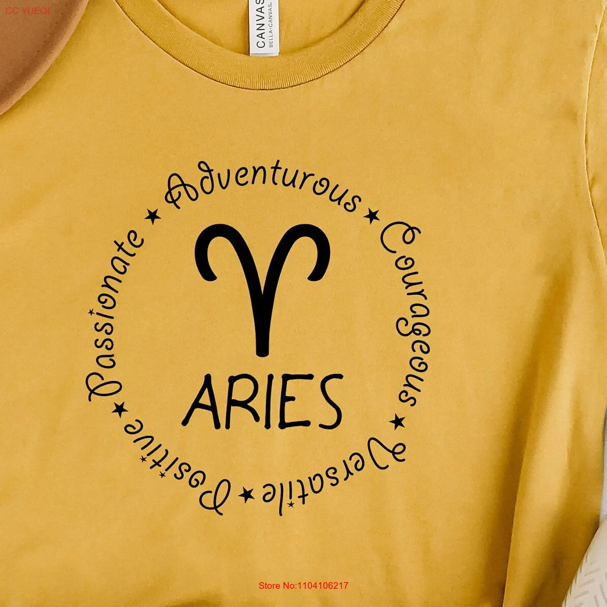 Aries T Shirt Birthday Zodiac For long or short sleeves