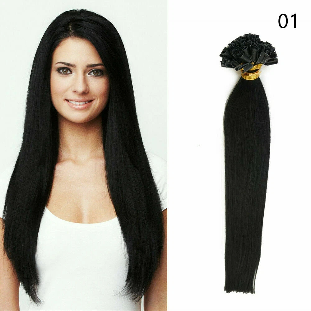 human-hair-u-tip-nail-hair-extensions-12inch-50-strands-hair-weft-wholesale-dropship-color-33-2-1b