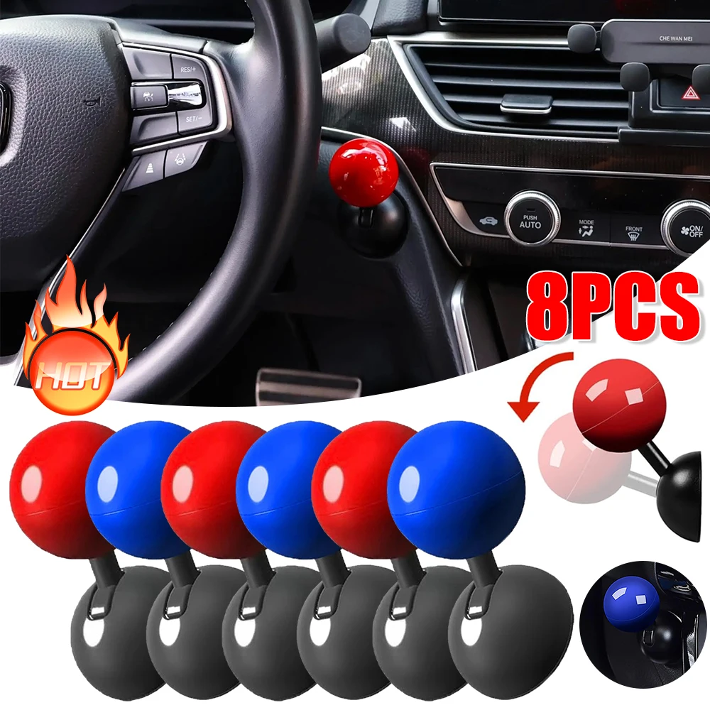 Car One Button Start Lever Car Engine Start Stop Button Joystick Full Metal Ball-Bar One Button Start Lever Car Interior Decor