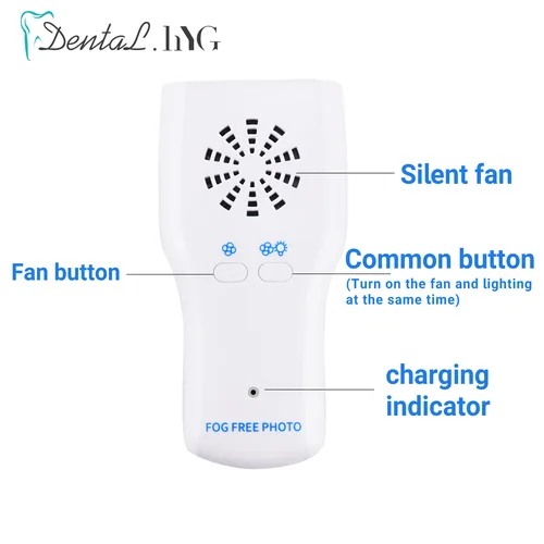 Imagen 2 del producto Juego de espejos antiniebla dentales, espejo con luz LED, reflectores de ortodoncia, fotografía Intraoral sin niebla, dentista de acero inoxidable