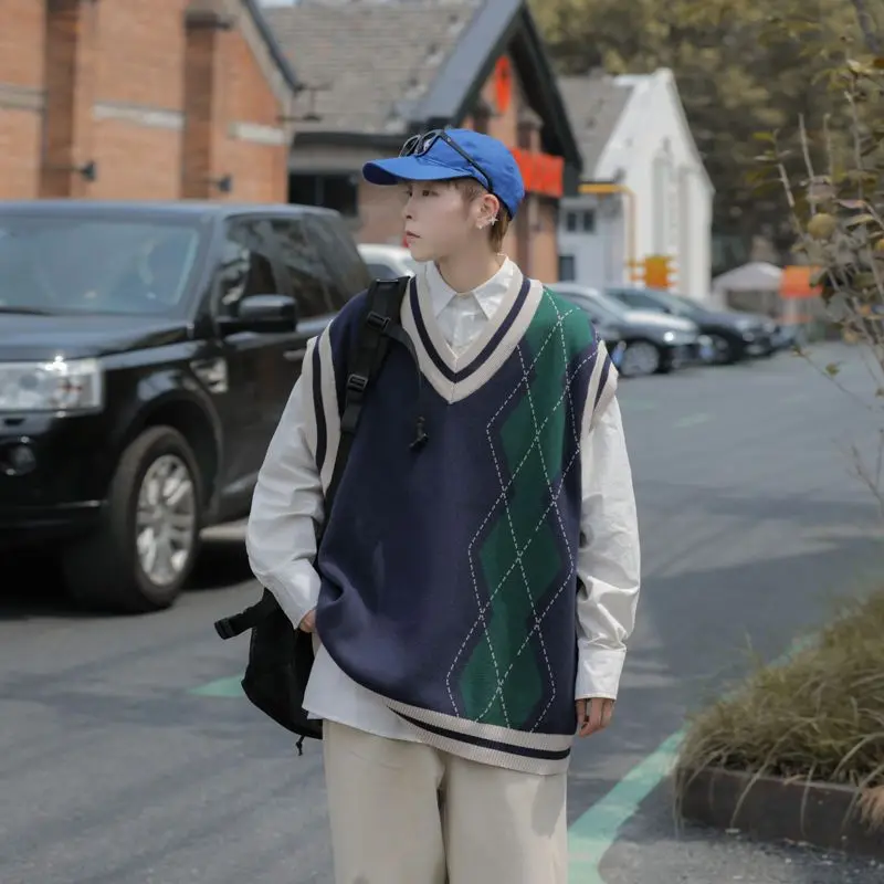 기질 조끼 스웨터 남자