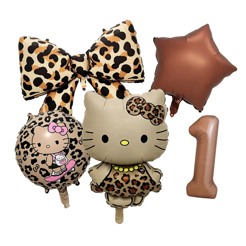 Cartoon Hello Kitty Themen-Tier-Zahlen-Folienballon-Set Kinder Geburtstag Konfetti Party Deko Zubehör Baby-Shower Spielzeug Geschenke – Detail 22