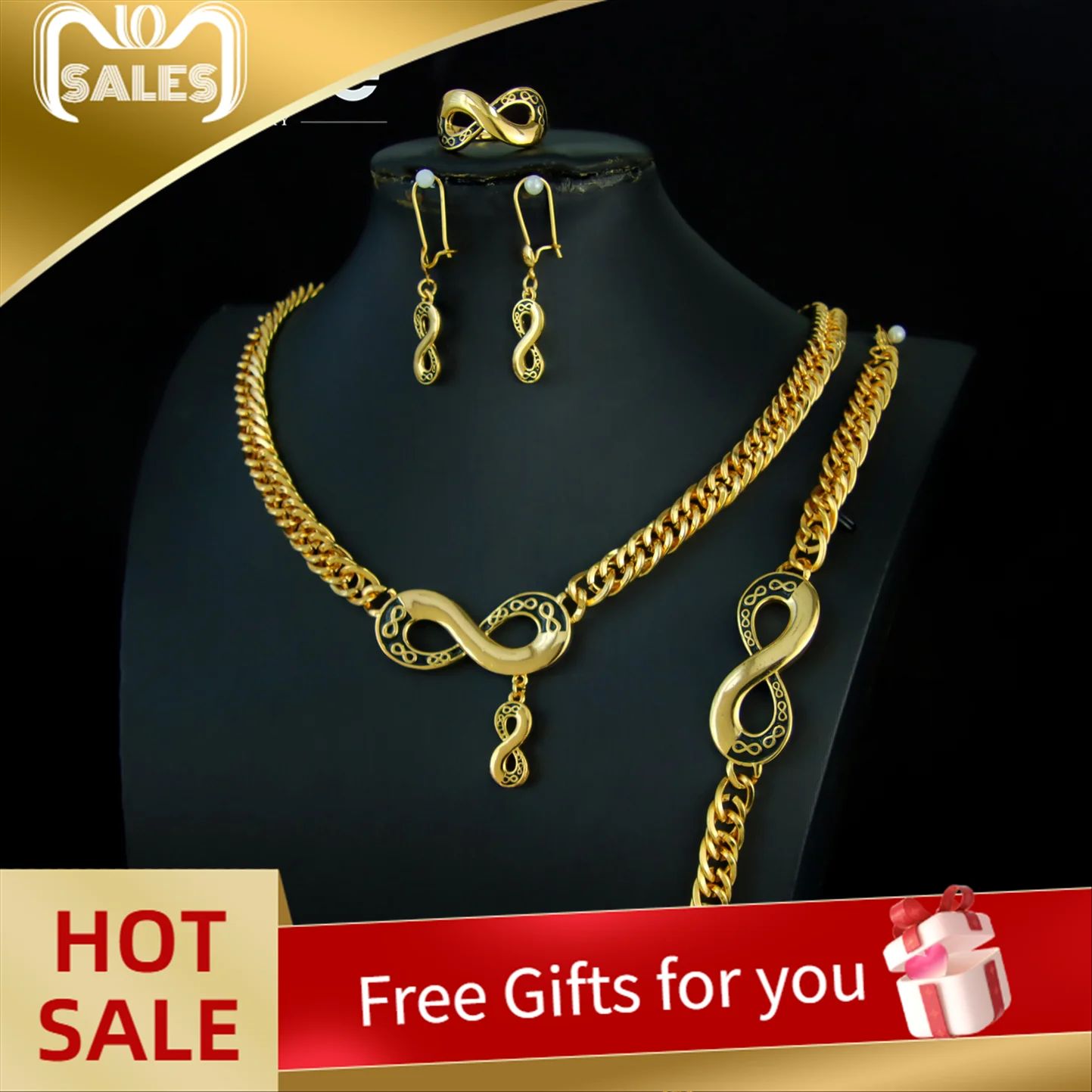 

Роскошный комплект ожерелья арабского золотого цвета, позолоченный 21 карат, кубинские модные колье-чокеры в Дубае, женские винтажные ювелирные изделия на Рамадан